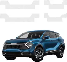 GrizzGlass Bespalvė techninė danga HeavyDuty Clear slenksčiams, skirtiems Kia Sportage 5 (2021-2025) [4in1] (GRZ20780)