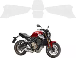 GrizzGlass Bespalvė techninė danga HeavyDuty Clear bakui Honda CB650R (2021-2023) [4w1] (GRZ22525)