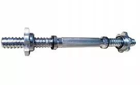 Kubisport Trumpas tiesus sraigtinis štangos kotas pratimams treniruotėms su fiksatoriais 25 mm (Kub_05-CBR35K/25)