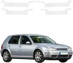 GrizzGlass Balta techninė danga HeavyDuty Baltas slenksčiams, skirtiems Volkswagen Golf 4 Hatchback 5D (1997-2003) [4w1] (GRZ21820)