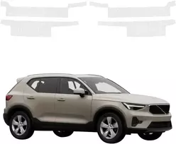 GrizzGlass Bespalvė techninė danga HeavyDuty Clear ant slenksčių, skirtų Volvo XC40 (2022-2026) [4w1] (GRZ21208)