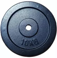 Kubisport Žalioji svarmens plokštė štangos strypui ir hanteliams 10kg - 30mm (Kub_05-CW10K-30)