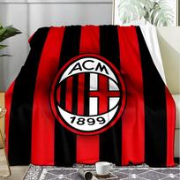 1 vnt. Ac Milan spausdintas minkštas flanelės pledas suaugusiųjų miegamajam, svetainei, sofai, stovyklavimui, kelionėms, gerbėjų dovanos, Kalėdinės dovanos 100x150cm
