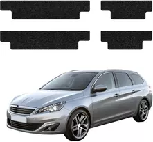 GrizzGlass Juoda techninė danga HeavyDuty Juodas ant slenksčių, skirtų Peugeot 308 Kombi (2013-2021) [4w1] (GRZ20397)