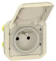 Legrand Kištukinis lizdas 2P+Z 16A 250V IP55 Plexo smėlio spalvos (069828L)