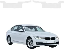 GrizzGlass Bespalvė techninė danga HeavyDuty Clear ant slenksčių, skirta BMW 3 F30 Sedan LCI (2015-2018) [2w1] (GRZ20656)