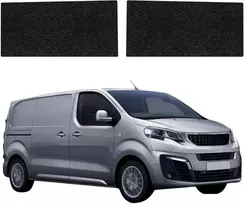 GrizzGlass Juoda techninė danga HeavyDuty Juodas priekinėms slenksčių plokštėms be įdubos, skirtas Peugeot Expert (2024-2026) [2v1] (GRZ22191)