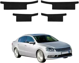 GrizzGlass Juoda techninė danga HeavyDuty Juodas slenksčiams skirtai Volkswagen Passat B7 Sedan (2010-2014) [4w1] (GRZ20392)