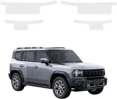 GrizzGlass Bespalvė techninė danga HeavyDuty Clear ant slenksčių, skirta Jetour T2 (2025-2026) [8w1] (GRZ20798)
