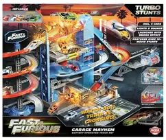 Simba Greiti ir įsiutę Garažo chaosas su garsu ir šviesa bei 5 transporto priemonėmis Fast & Furious