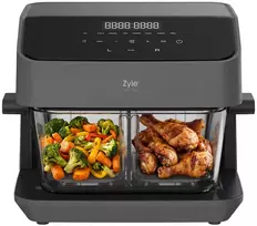 Karšto oro gruzdintuvė Zyle Dual Glass ZY070AF, 2200 W, 8 l
