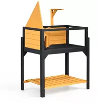 VEVOR Dviejų kambarių medinis vėžlių namelis