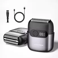 BARBERBOSS elektrinė folinė skutimosi mašinėlė vyrams su USB-C, IPX7, QR-2754