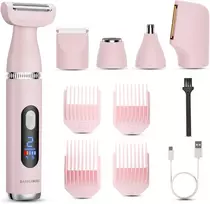 BARBERBOSS moteriškas elektrinis kūno ir veido trimeris 5 viename su USB, QR-8052