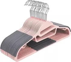SONGMICS neslystančios drabužių pakabos, 20 vnt., 41,5 cm, su 360° pasukamu kabliu