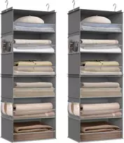 SONGMICS pakabinamas spintos organizatorius, 2 vnt., 6 skyrių, 30 x 40 x 133 cm, RCH008G01