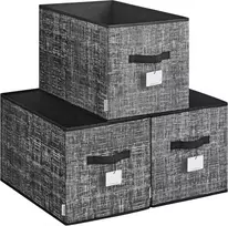 SONGMICS sulankstomų daiktų laikymo dėžių rinkinys, 3 vnt., 45 l, 50 x 30 x 30 cm