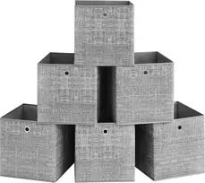 SONGMICS sulankstomų daiktų laikymo dėžių rinkinys, 6 vnt., 33 x 33 x 33 cm, RFB033G01