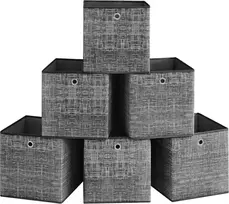 SONGMICS sulankstomos laikymo dėžės 33 x 33 x 33 cm, 6 vnt., RFB033B01