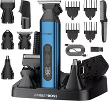 Barzdaskutė BARBERBOSS 5 viename belaidis plaukų ir barzdos trimeris su USB įkrovimu QR-6020