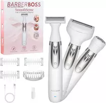BARBERBOSS elektrinė moteriška skutimosi mašinėlė 3 viename, IPX5, QR-8003