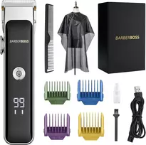 BARBERBOSS barzdos ir plaukų kirpimo mašinėlė su keraminiu ir titano peiliuku QR-2089