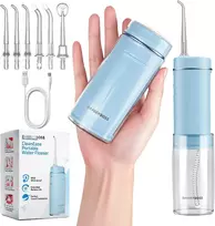 BARBERBOSS belaidis kelioninis burnos irigatorius su 6 antgaliais, USB-C, IPX8, QR-7114