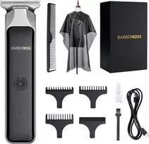 Barzdaskutė BARBERBOSS plaukų ir barzdos kirpimo mašinėlė su USB įkrovimu ir plieniniais ašmenimis QR-2090