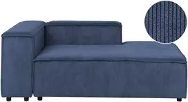 Sofa Beliani Kairiosios pusės šezlongas ARDAL, velvetas, tamsiai mėlynas