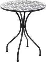 Beliani Bistro staliukas SIROLO 60 × 60 cm, metalinis, baltas ir mėlynas