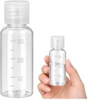30 ml matavimo buteliukas su graduota padalele kelionėms – lėktuvui – graduotas