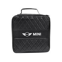 Automobilio bagažinės odinė laikymo krepšys NEV EV įkrovimo organizatoriaus dėžutė Mini Cooper JCW Works R56 R50 F54 F55 F56 F57 F60 R52 R53 R55 uylez55