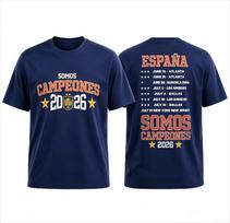 Ispanijos Čempionai Somos Campeones Grafika 2026 Futbolo Gerbėjo Marškinėliai Medvilniniai Unisex Unisex Y2k Populiarus Laisvas Marškinėlis 3XL blue