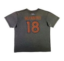 Denver Broncos Distressed Shirt XL Gray Double Sided NFL Sportswear Retro Unisex 110 brown