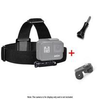 DJI Osmo Action Compatible 360° Camera Mount: Chest, Shoulder, and Head Straps for Dogs gray