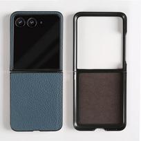 Prabangus natūralios odos dėklas Motorola Razr 50 Ultra, odos rašto Razr50 telefono galinis dangtelis Coque Shell Capa Motorola Razr50Ultra