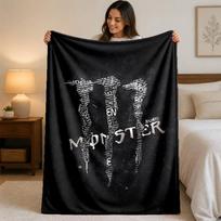 Monster Energy spausdinimo flanelinis pledas Jaukus šiltas pliušinis pledas lovai, sofai, kušetei, vidaus buitinėms reikmėms 75x90cm