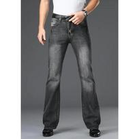 Men's Flared Pants Classic Flared Jeans Leg Jean Boot Cut Trouser 29 black
