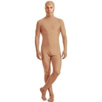 Vienos spalvos nematomumo kostiumas Zentai viskas apimantis aptemptas kombinezonas cos kostiumas suaugusiems Lycra elastinis veidas scenos pasirodymas Children 130 šviesiai ruda spalva