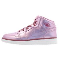 Air Jordan 1 Mid SE Grade School 'Pink Rose' (Unisex) Pink Rose / White Kids' Basketball Shoes AV5174 640 38.5 gray