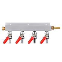 Multi-way CO2 Gas Distribution Manifold Splitter, 2/3/4 Way Home Brew Check Valves Draft Beer Kegerator 5/16 Barb,9mm fittings