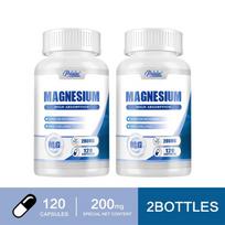 Magnesium Glycinate Capsules 120 Count 200mg — Muscle Support, Bone Health, Mineral Support 120*2