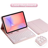 Planšetinio kompiuterio dėklas, skirtas Samsung Galaxy Tab S6 Lite, su Bluetooth klaviatūra, S7, S8, S9 FE, S10FE, 11 colių, S7+/S8+/S9+/S9 FE+/S10 Plus, A8 Tab A7 10.4in&English pink