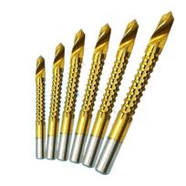 6Pcs/Set Woodworking Tools High Speed Steel Drill Bit High Speed Steel Serrated twist drill bit