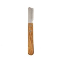 Pet Hair Stripping Knife Professional Stainless Steel Comb with Ergonomic Wooden Handle for Long Short Hair Cat Dog A4
