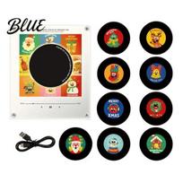 Kompaktiškas garso įrašymo įrenginys Programuojamas vinilinių plokštelių grotuvas Šaldytuvo magnetas su 9 NFC muzikinėmis plokštelėmis Retro estetika Magnetinis Personalizuotas D