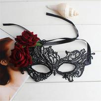 Maskaradinė kaukė Moteriška Venecijos kaukė Pretty Elegant Lady Masquerade vyno raudonos spalvos