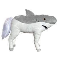 40/50/60cm Ryklio Arklys Minkštas Kimštas Pliušinis Žaislas Kimštas Ryklio Galva Arklys Kūnas Modelis Lėlė Pagalvė Žaislas Vaikams Vaikams Gimtadienio Dovana about 50cm balta