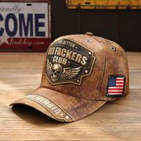 D Digital Printed Skull Cap Baseball Cap Sun Cap Outdoor Trend Men's and Women's Cap Hat Adjustable 55-60 brown