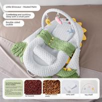 Naujagimio raminantis lizdas lopšio lovytė su pasvirimo čiužinuku, kojų atrama ir žaislų laikikliu, komfortas, jaukus kūdikio miego poilsio lizdas Little Dinosaur+Toy Rack+